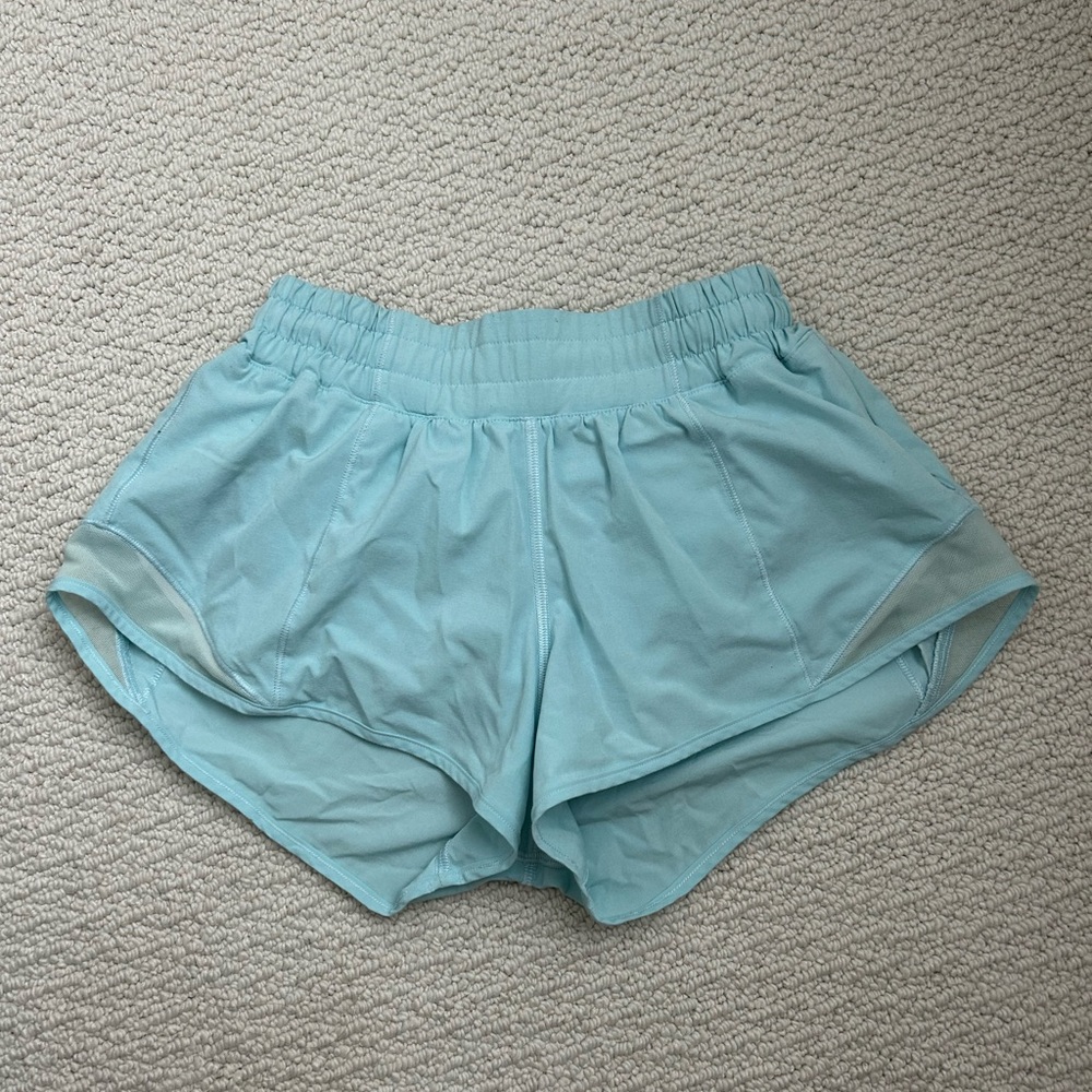 Icing blue Lululemon Hotty Hot shorts!